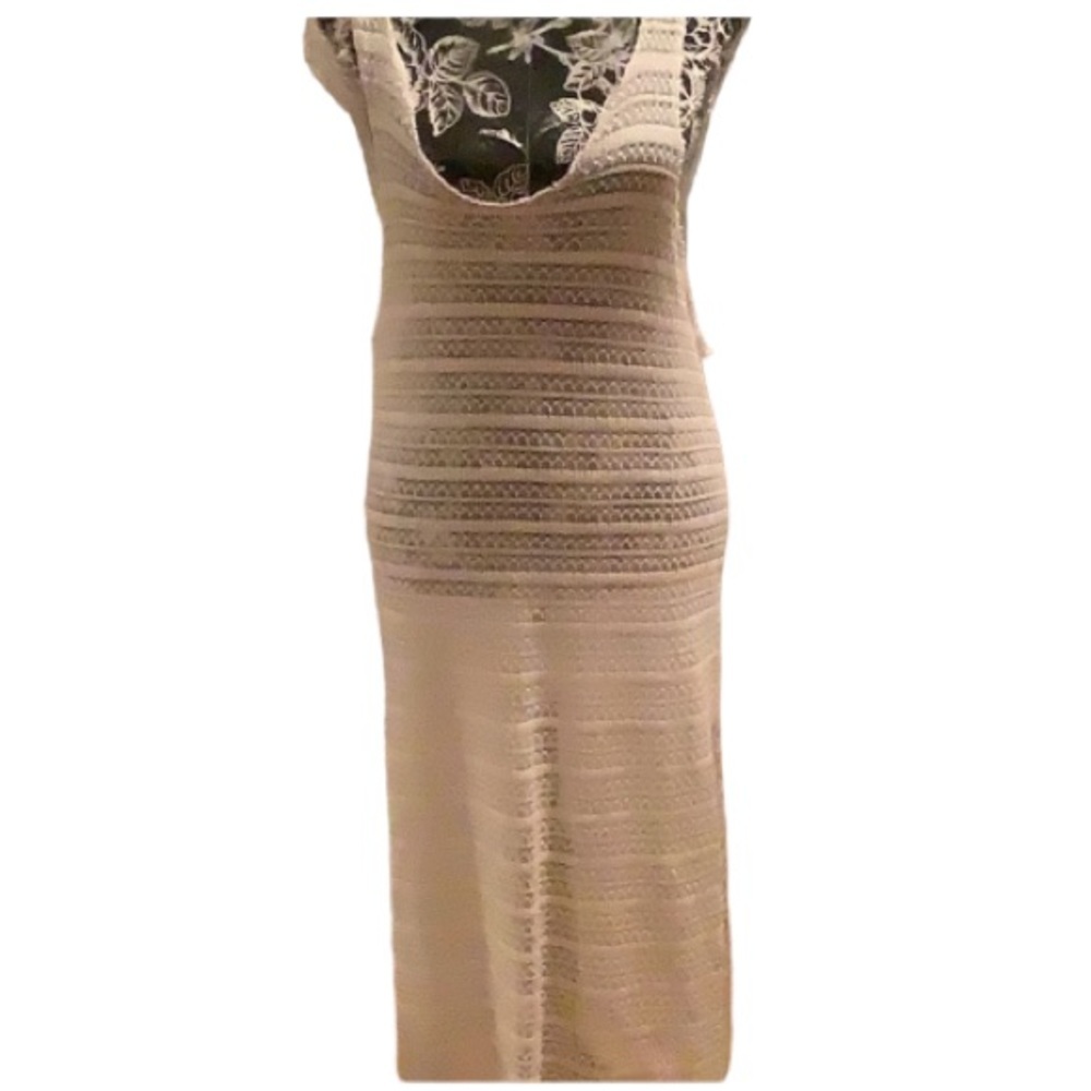 Forgiven Exchange size Medium ivory sheer Lace hooded swim cover up NWT